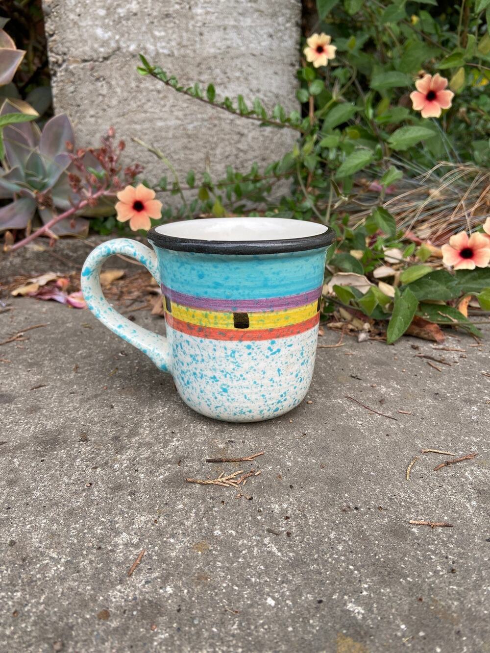Vintage Treasure Craft Paradise Coffee / Tea Mug Stoneware Made in USA